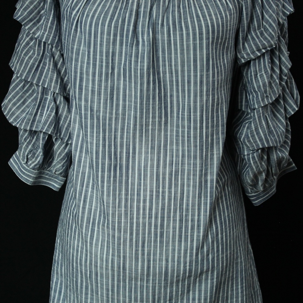 AE | Blue & White Stripped Dress | Sz M - Picture 4 of 13